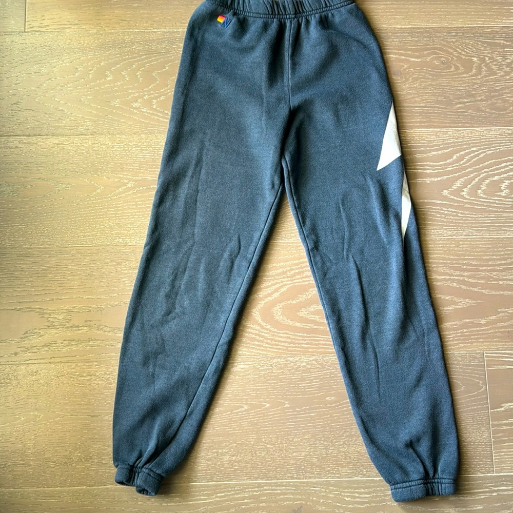Aviator Nation kids lightning bolt sweatpants.
